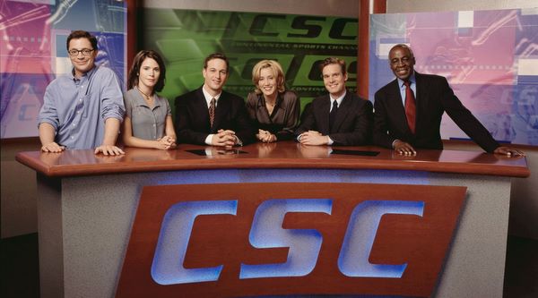 The cast of Sports Night