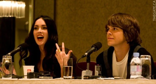 Megan Fox and Johnny Simmons at the TIFF 09 press conference for Jennifer's Body
