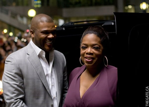 Tyler Perry and Oprah Winfrey on the 'Precious' red carpet