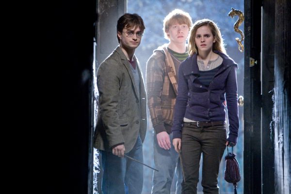 Daniel Radcliffe, Rupert Grint and Emma Watson in Harry Potter and the Deathly Hallows Part 1