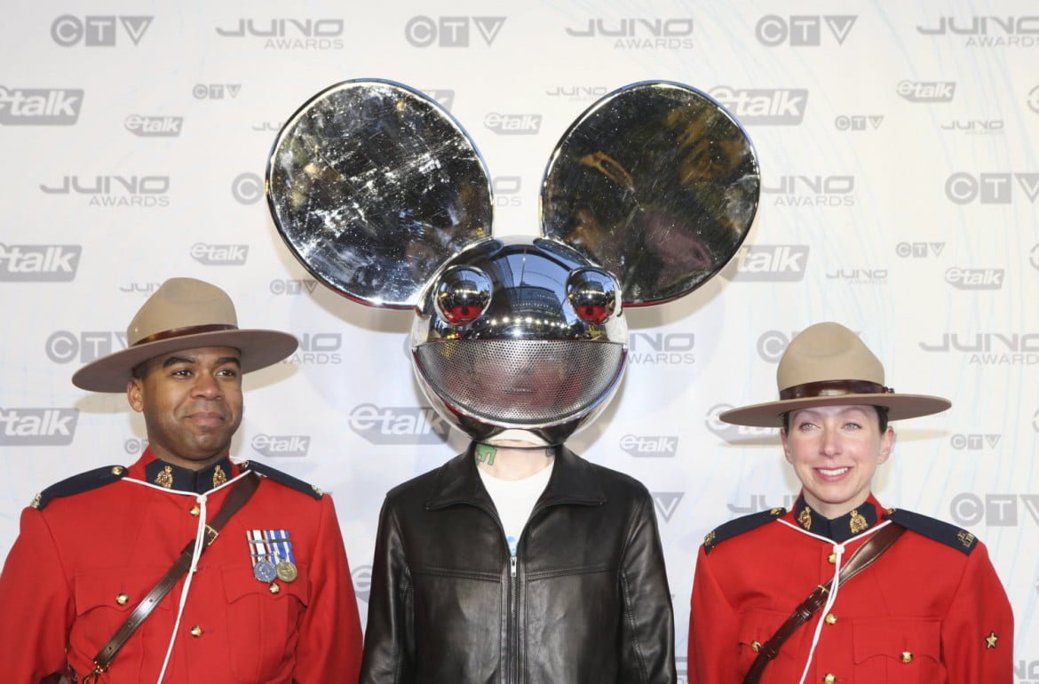 Deadmau5 on the Juno Awards red carpet