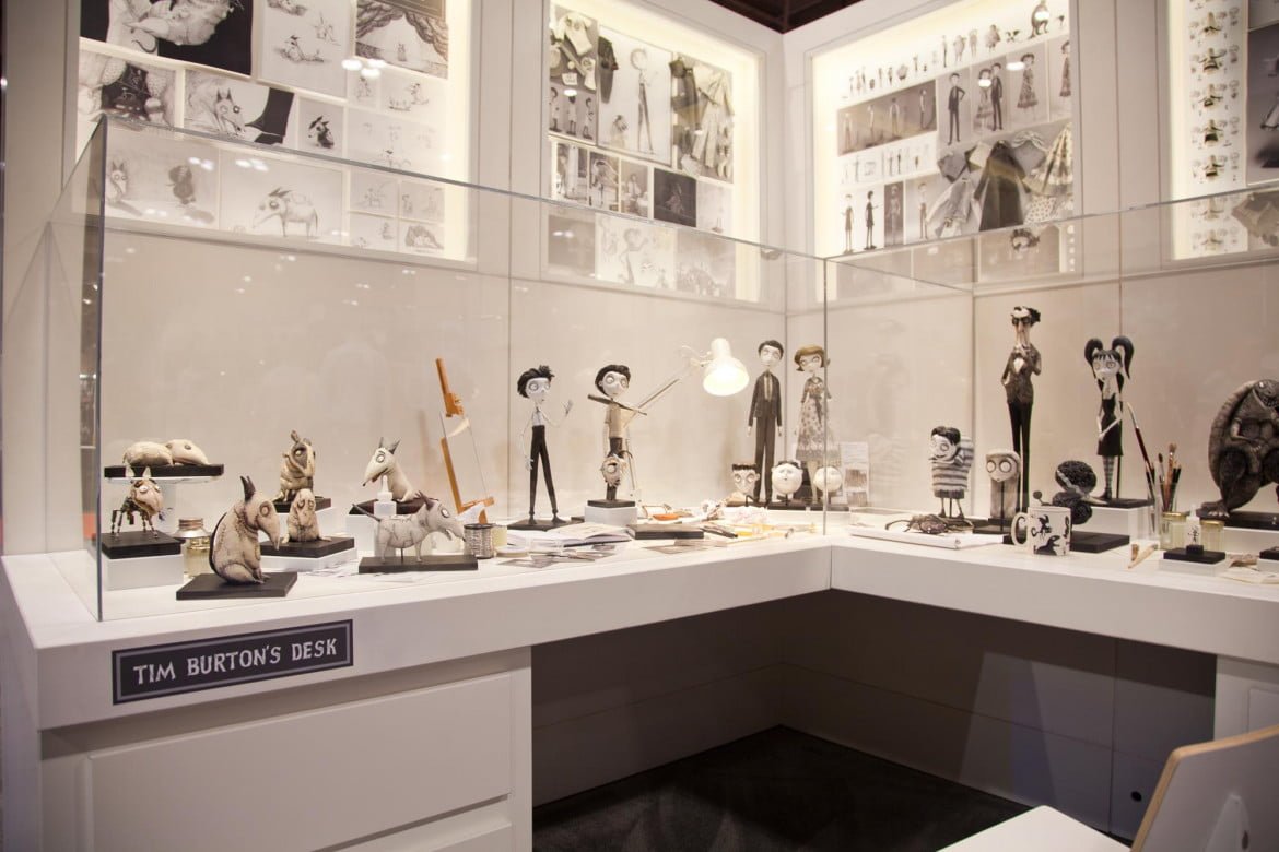 Tim Burton's desk at The Art of Frankenweenie Exhibition