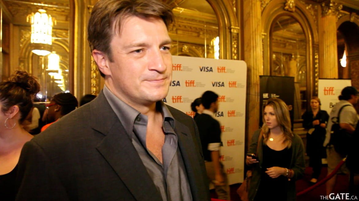 Nathan Fillion on the red carpet for Much Ado About Nothing