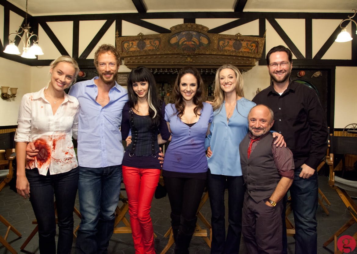 On set with the cast of Lost Girl