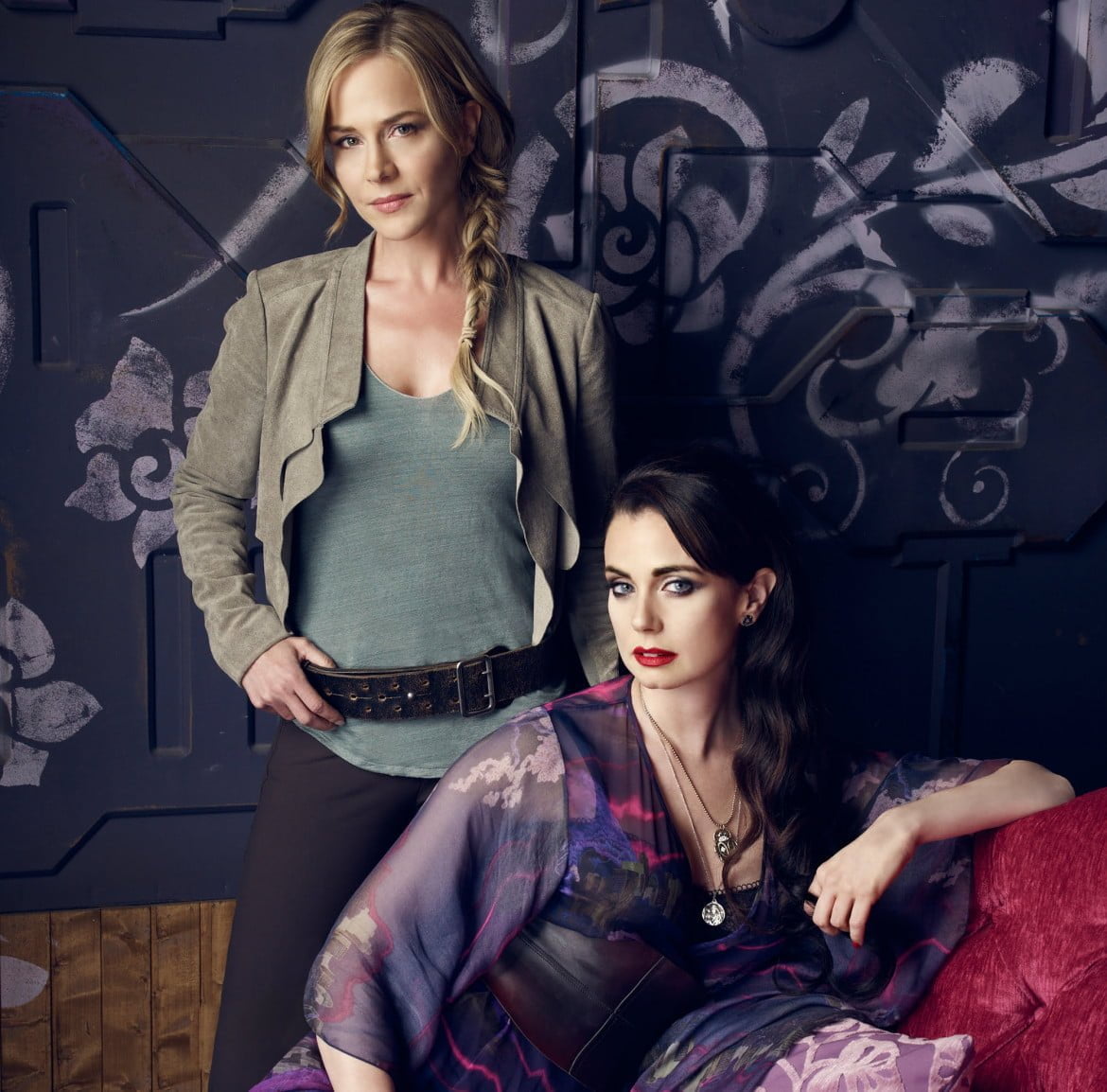 Julie Benz and Mia Kirshner in Defiance