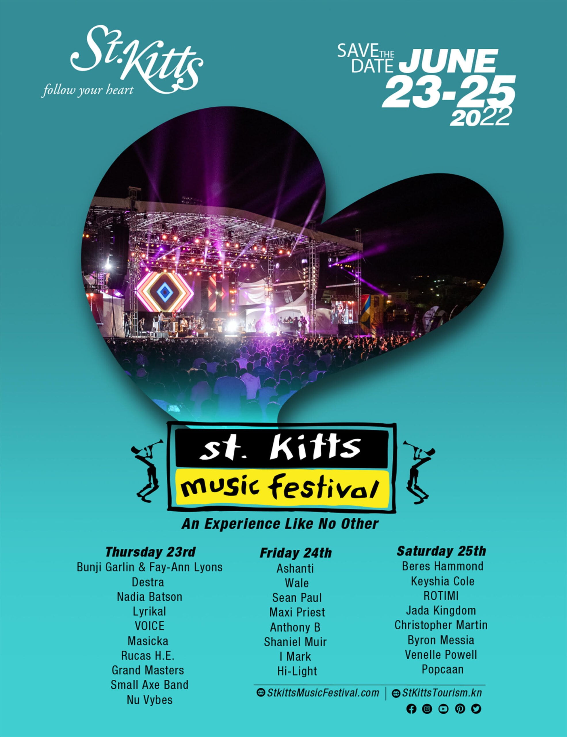 St. Kitts Music Festival announces 25th anniversary lineup The GATE
